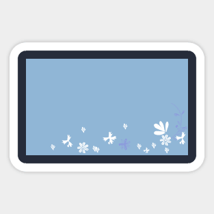 white flower Sticker